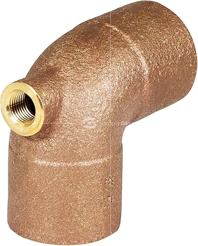 Miniatura 2 de Everflow Supplies CFCT3418 - Placa base de latón fundido con copa de soldadura a rosca hembra y rama de copa de soldadura, 34 pulgadas x 18 pulgadas