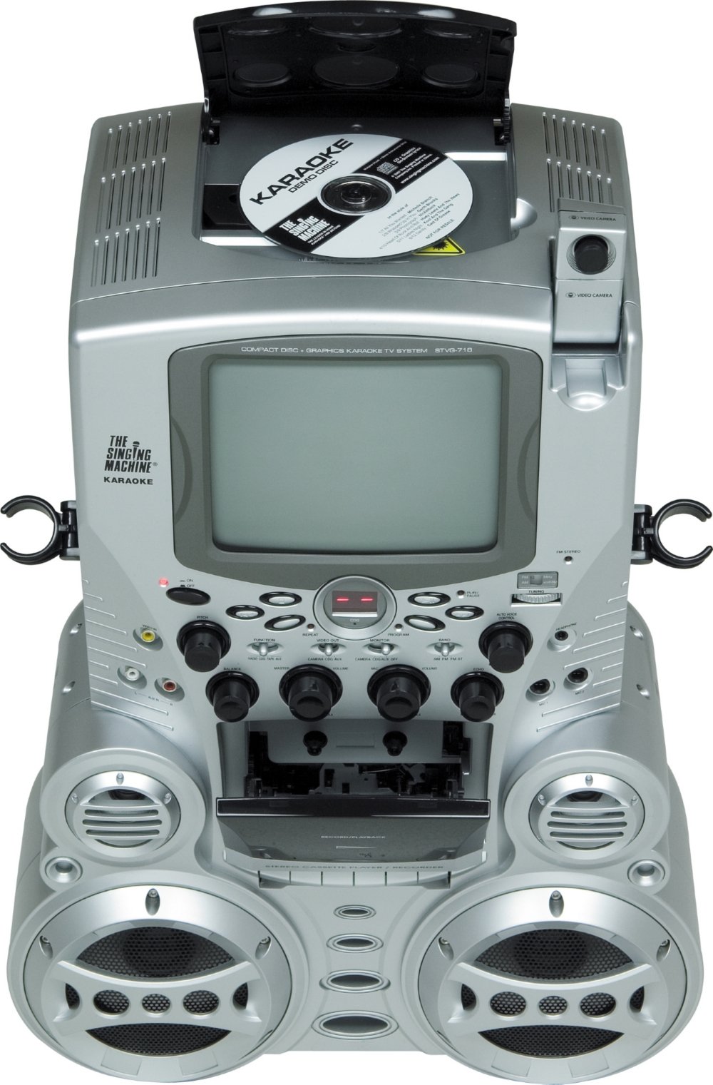美品 Singing Machine カラオケマシン Karaoke Singing Machine STVG-718 CD+G Karaoke System with Monitor and