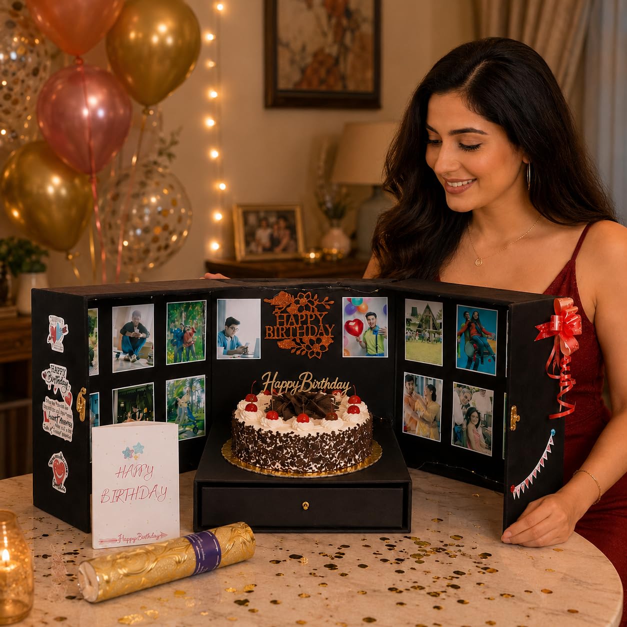 Personalized Cake Box - Surprise Gift Set -8 Personalized Cake Box - Surprise Gift Set -8