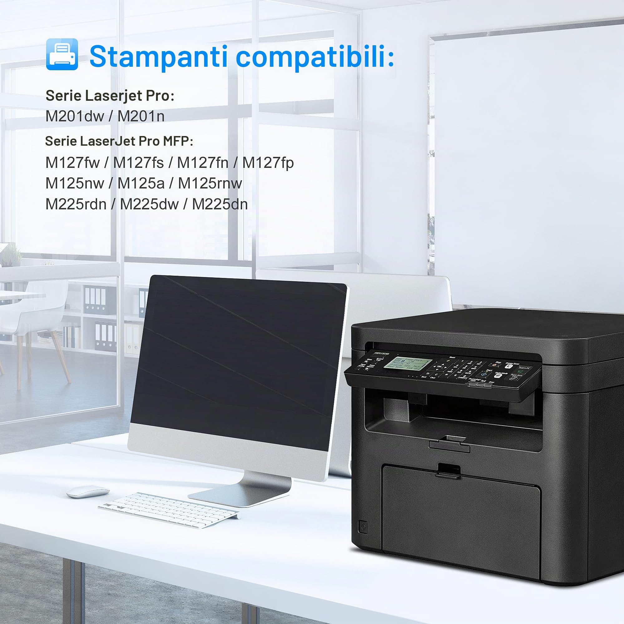 LxTek Compatibili Cartucce di Toner Sostituzione per HP 83A CF283A per LaserJet Pro M201dw M201n per MFP M225dn M225dw M125a M125rnw M125nw M127fn M127fp M127fs M127fw (Nero, 2-Pack)