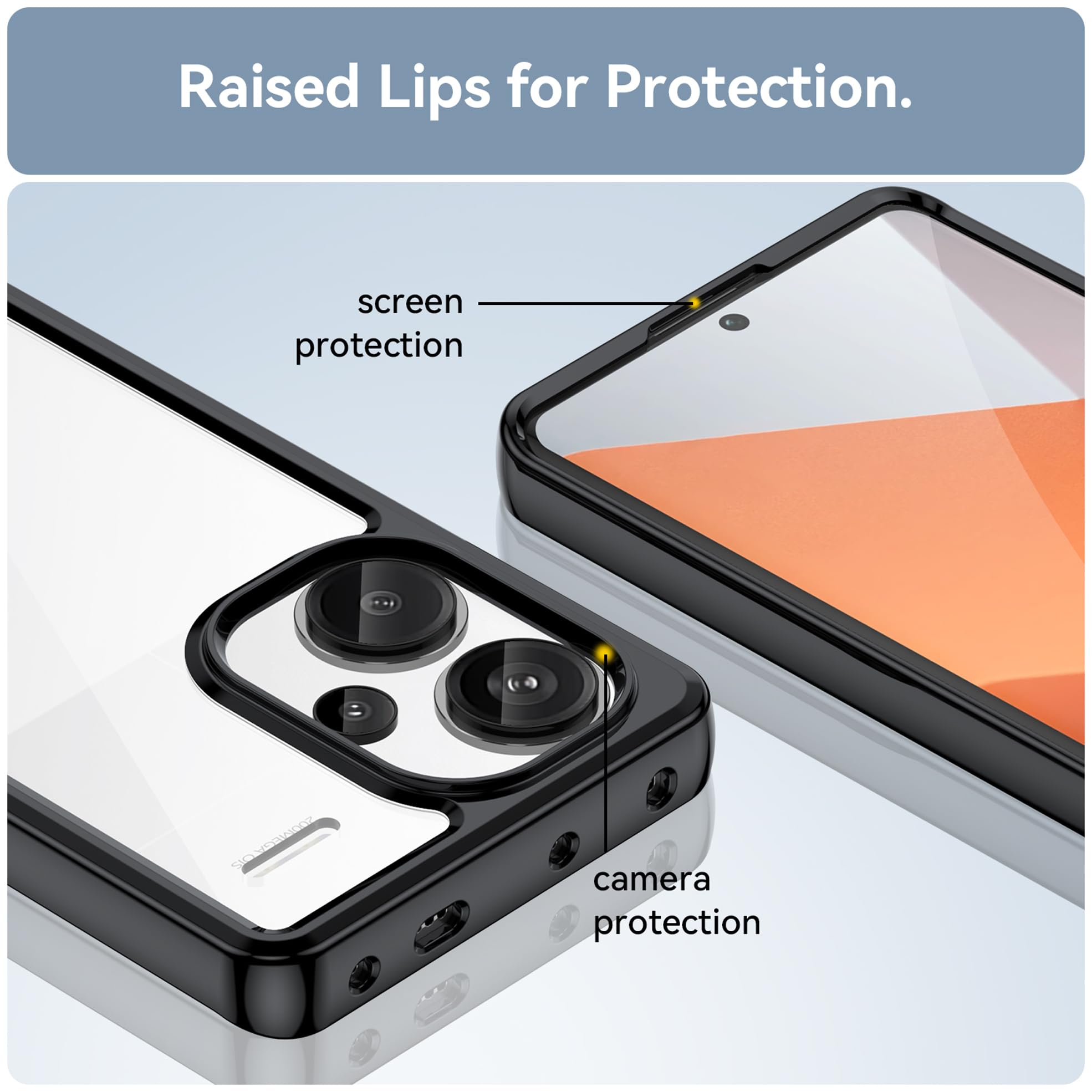 Cover Per Xiaomi Redmi Note 13 Pro Plus 5G – Custodia In Silicone Con Design Fibra Di Carbonio, Nera - 5