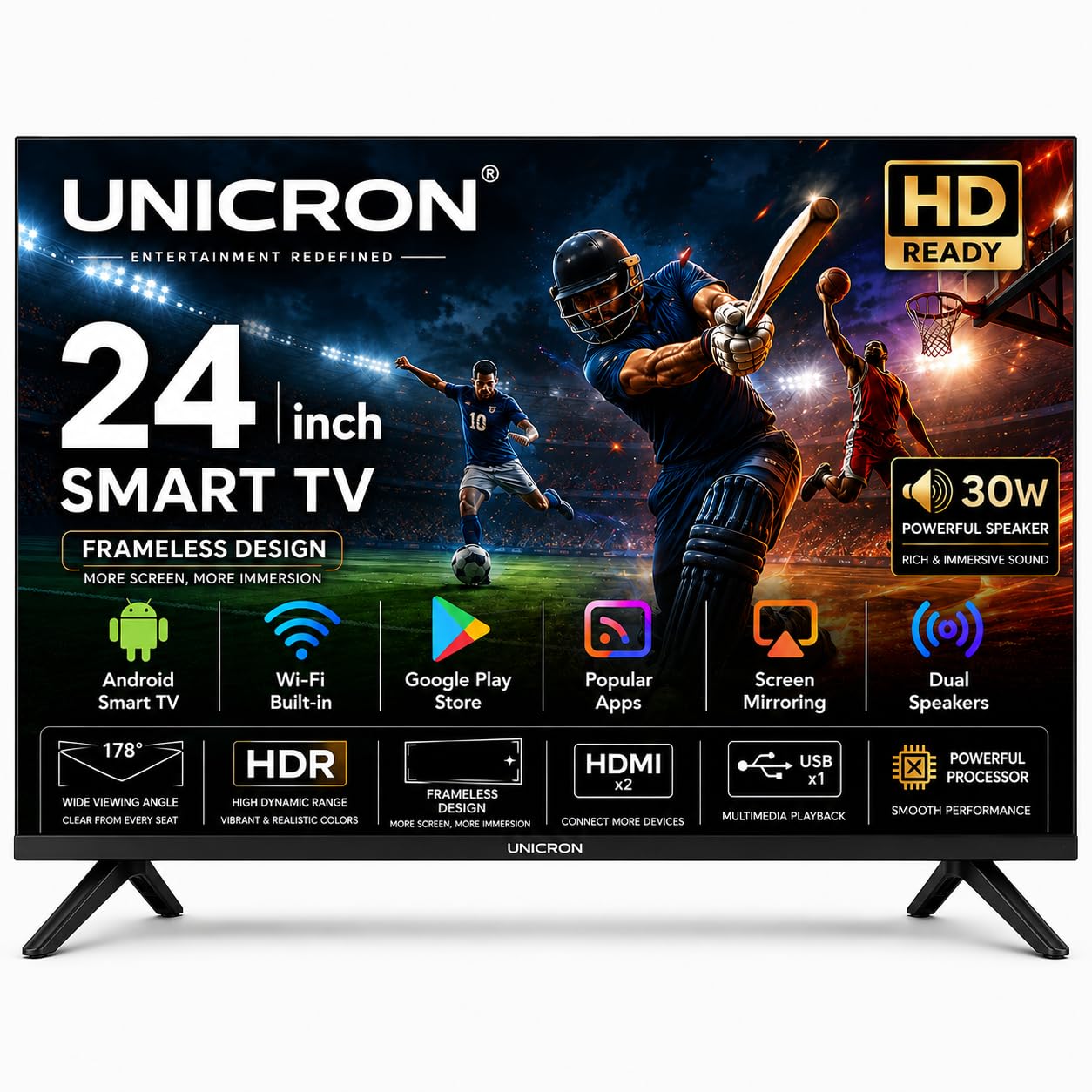 24 inch smart tv Android Frameless HD LED TV | WiFi Enabled | Built-in Apps Compatible (YouTube, Netflix, Prime Video) | HDMI, USB Connectivity | Screenmirror | Slim & Stylish | Black Premium Glass-image-27