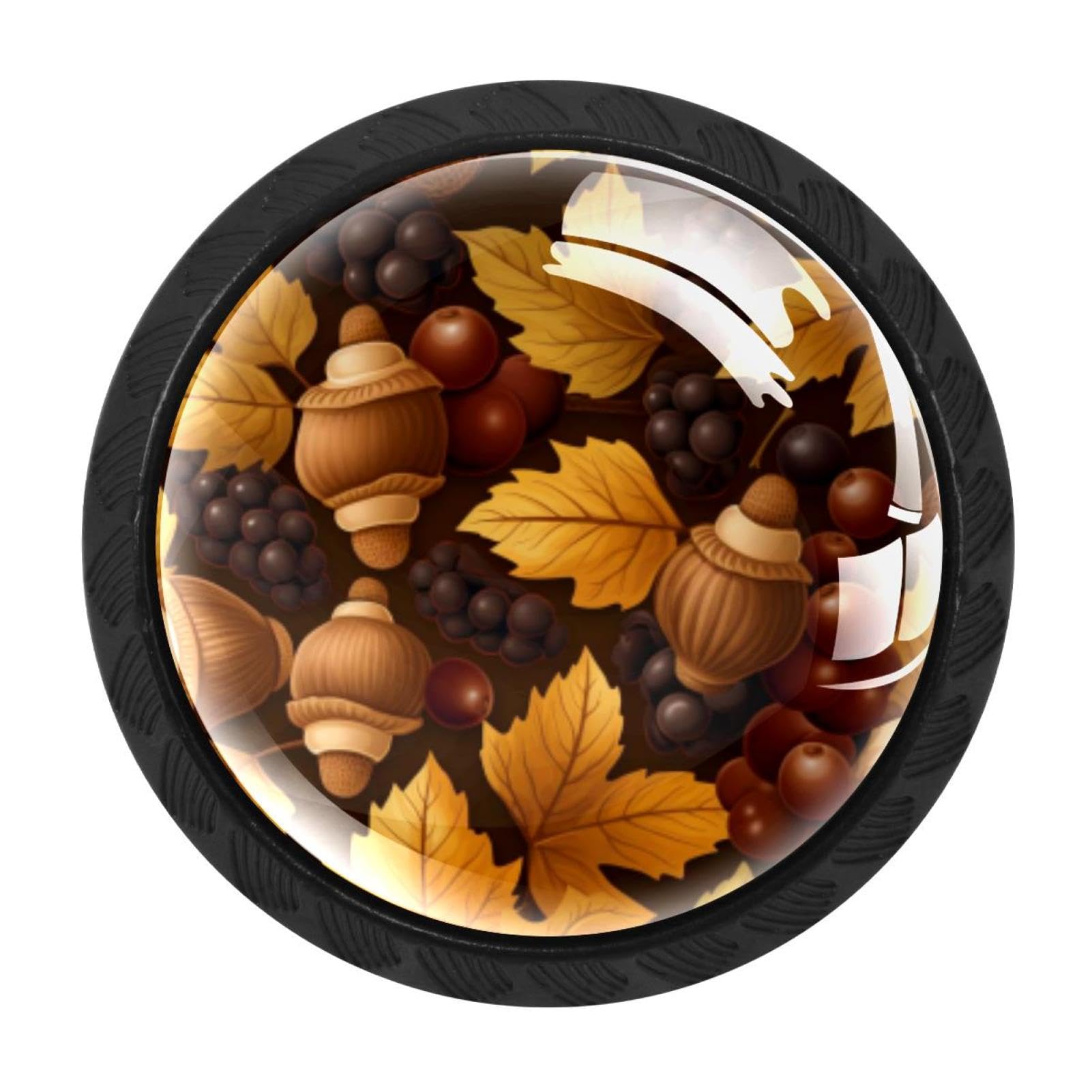 Chenzzzz Multicolored 15 4 Pack Black Thanksgiving Acorn Cabinet Pulls Kitchen Cabinet Handles Ideal For Cabinet,Drawer,Cupboard And Wardrobe
