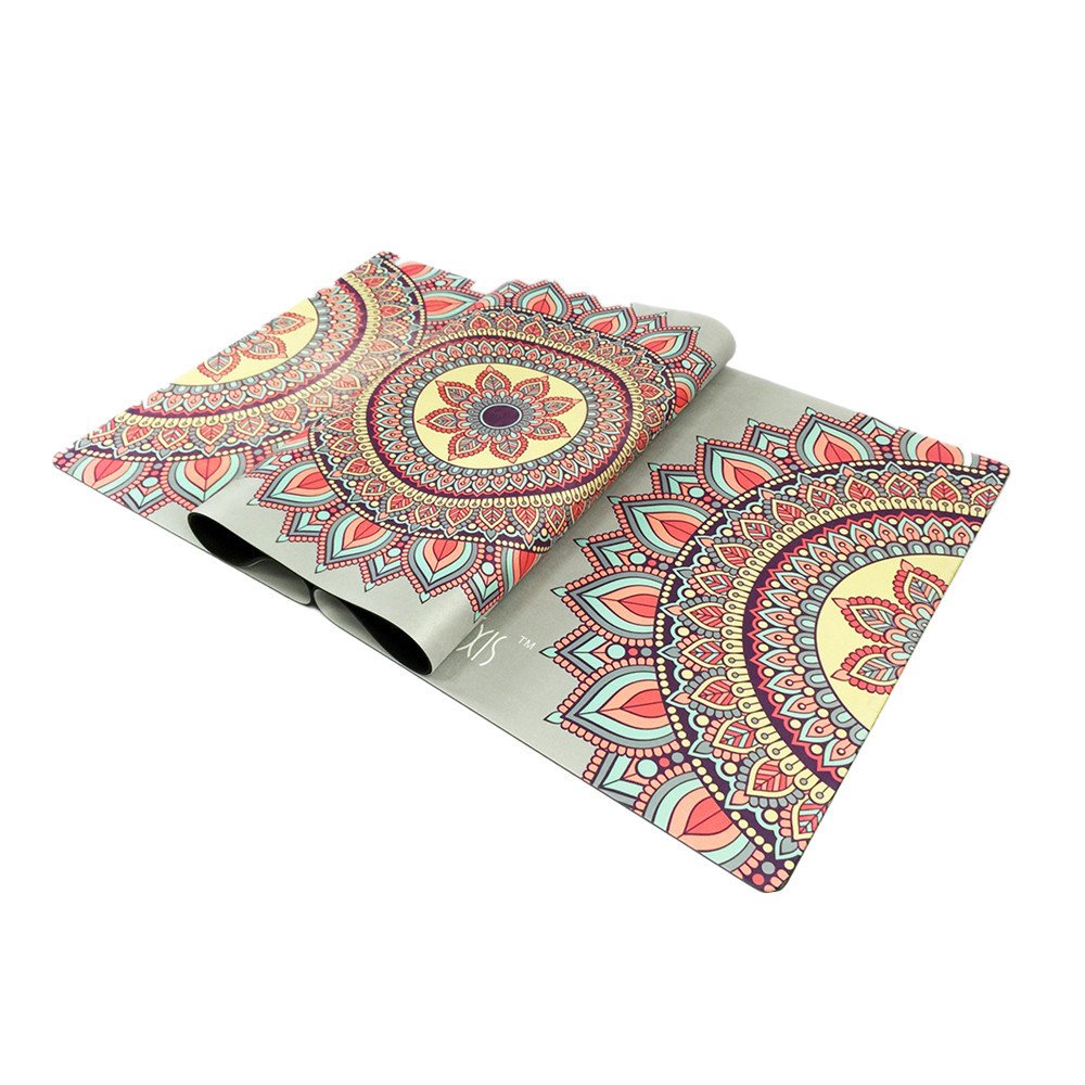 Rubber Flower mat Exercise mat Environmental Protection Multi-Function Non-Slip Thick Print Fitness mat Yoga Supplies Goddess mat