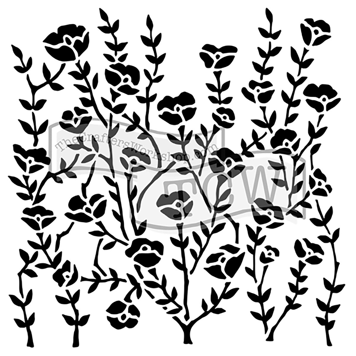Crafter’s Workshop 6”x6” Stencil – Wild Blooms
