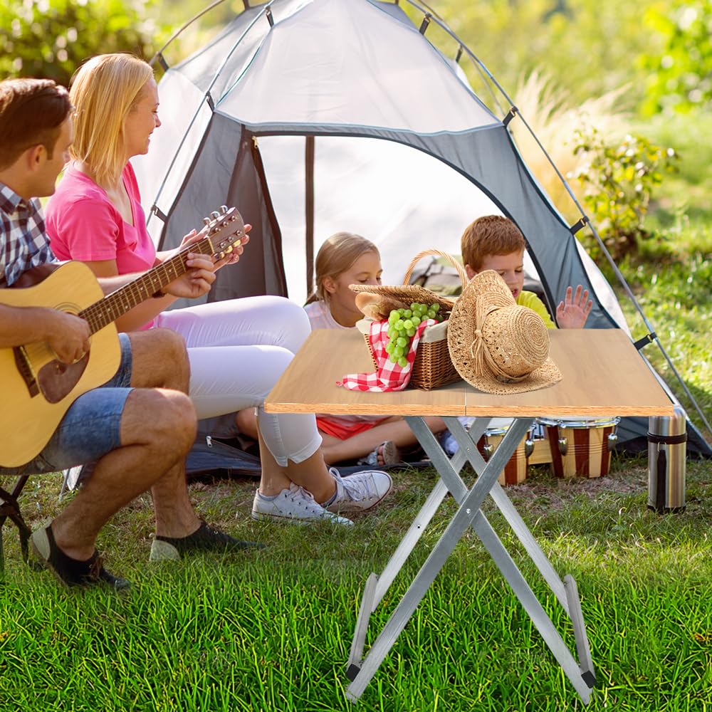 OHMG Gartentisch, klappbar, quadratisch, Perla, hoher Tisch, zusammenklappbar, Cocktail/Bistro/Stehtisch/Bar, klappbarer Tisch, Terrassenmöbel für den Garten, Außenbereich (60 x 60 x 52 cm - 1P)