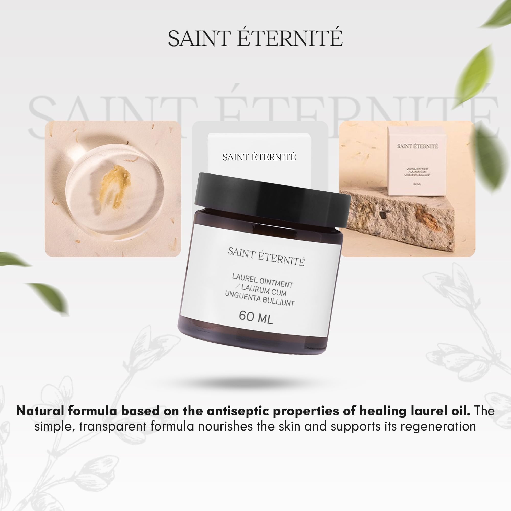 Saint Éternité Laurel Ointment 50 ml, Laurel Oil, Moisturises, Soothes Irritated, Dry Skin, Regenerates, Anti-Inflammatory - Image 3