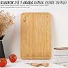 Bluefox 3 in 1 Bamboo Cutting Board: Practical Solution in the Kitchen with Chopping Board, Cutting Ruler and Tray Functions, Water Corrugated, Knife Friendly, Moisture Resistant Surface, 38x25 cm