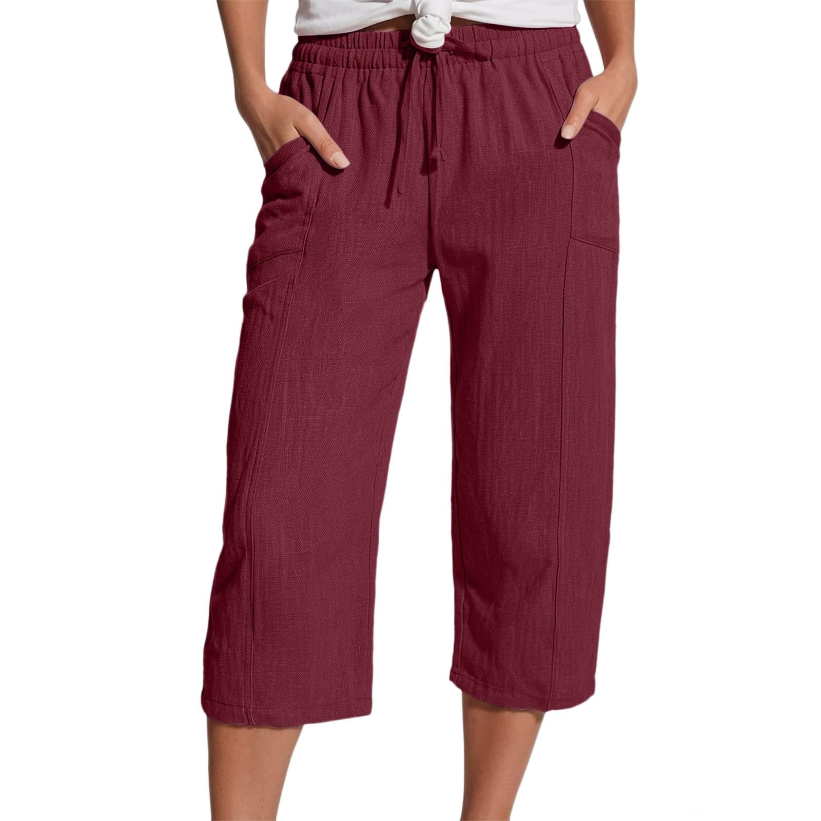 Pantalon décontracté femme ample taille élastique fluide à poches - 7