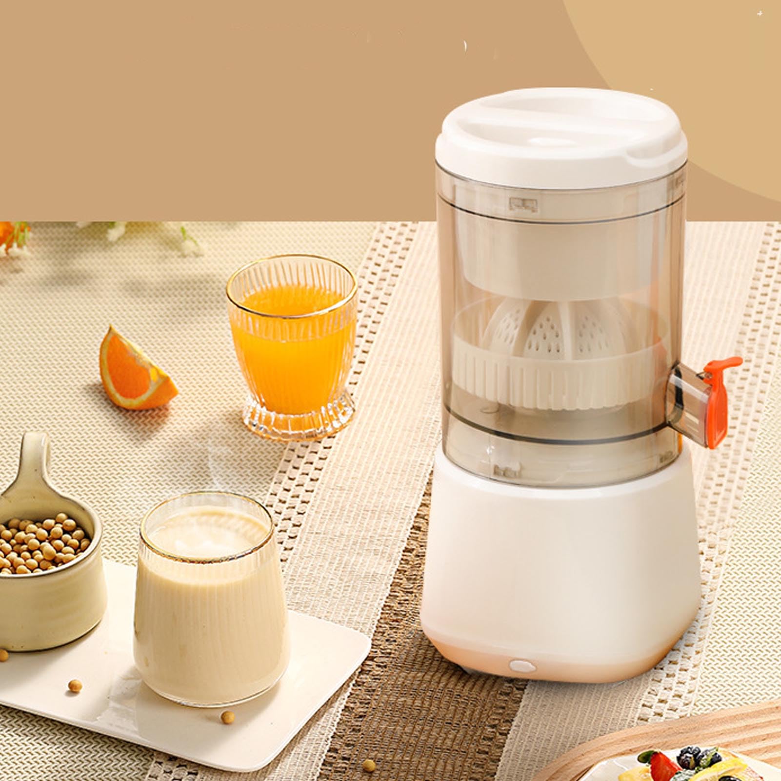 Electric Citrus Juicer Squeezer 45W Portable Rechargeable Juicer Machine with USB Dock for Home, Apartments, RVs