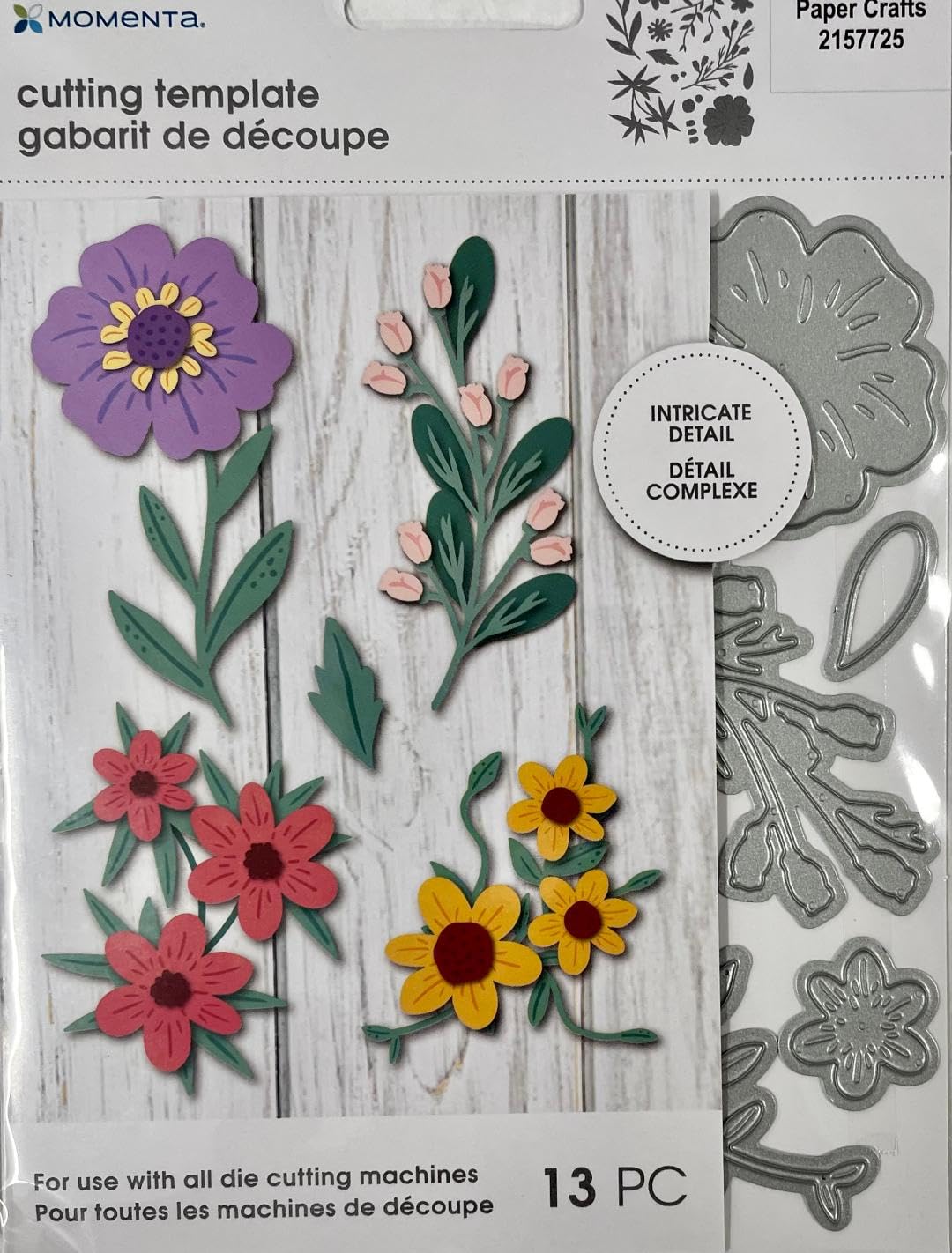 Momenta Stanzschablonen mit geschichteten Blumenstielen, 13 Stück