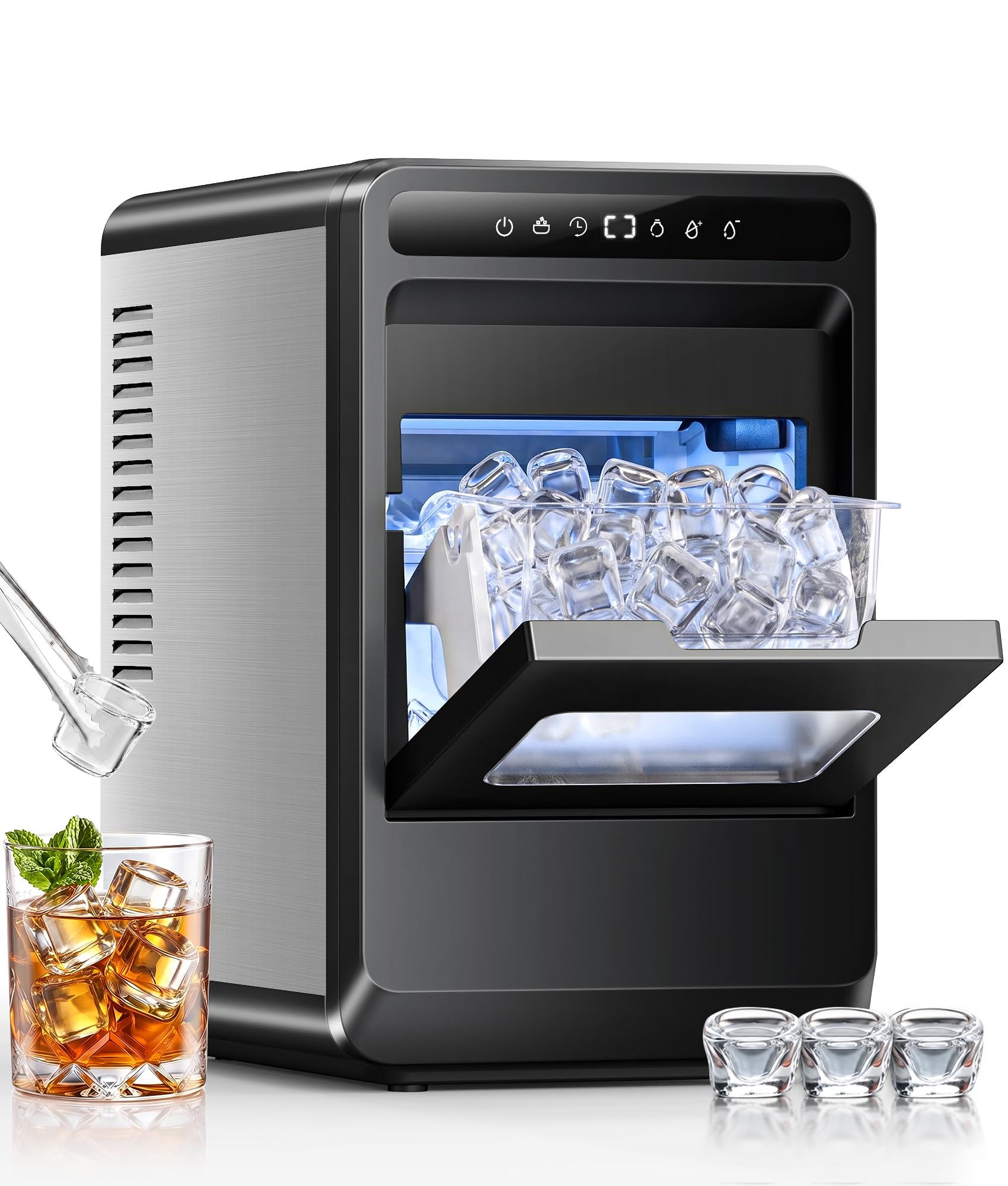 Amazon.com: EXNOS Clear Ice Cube Maker, 8 Crystal Clear 1.2
