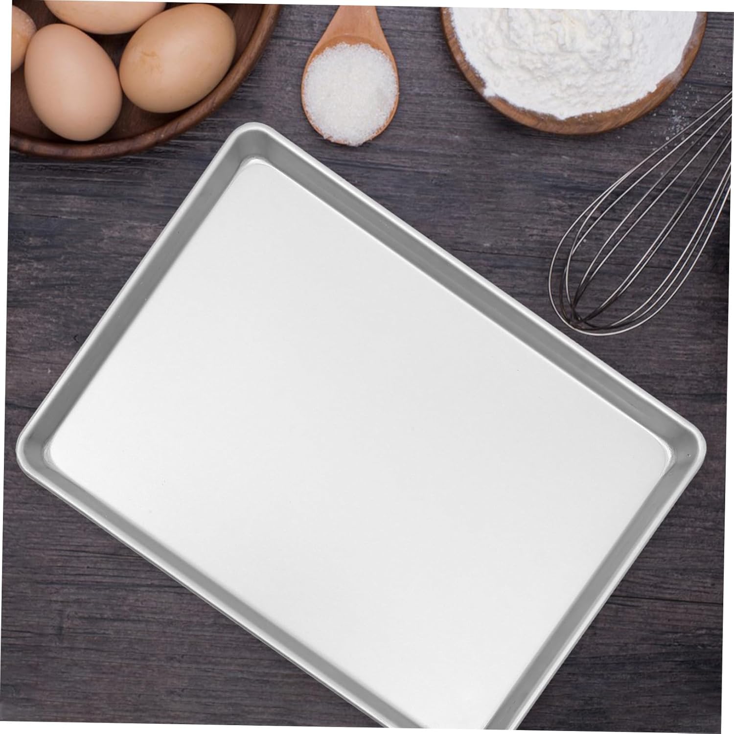 Aluminium Alloy Non-stick Baking Sheet Pan Compact Rectangular Tray for Bread Cakes Cookies Roasting Vegetables Small Kitchen Space-saving Design