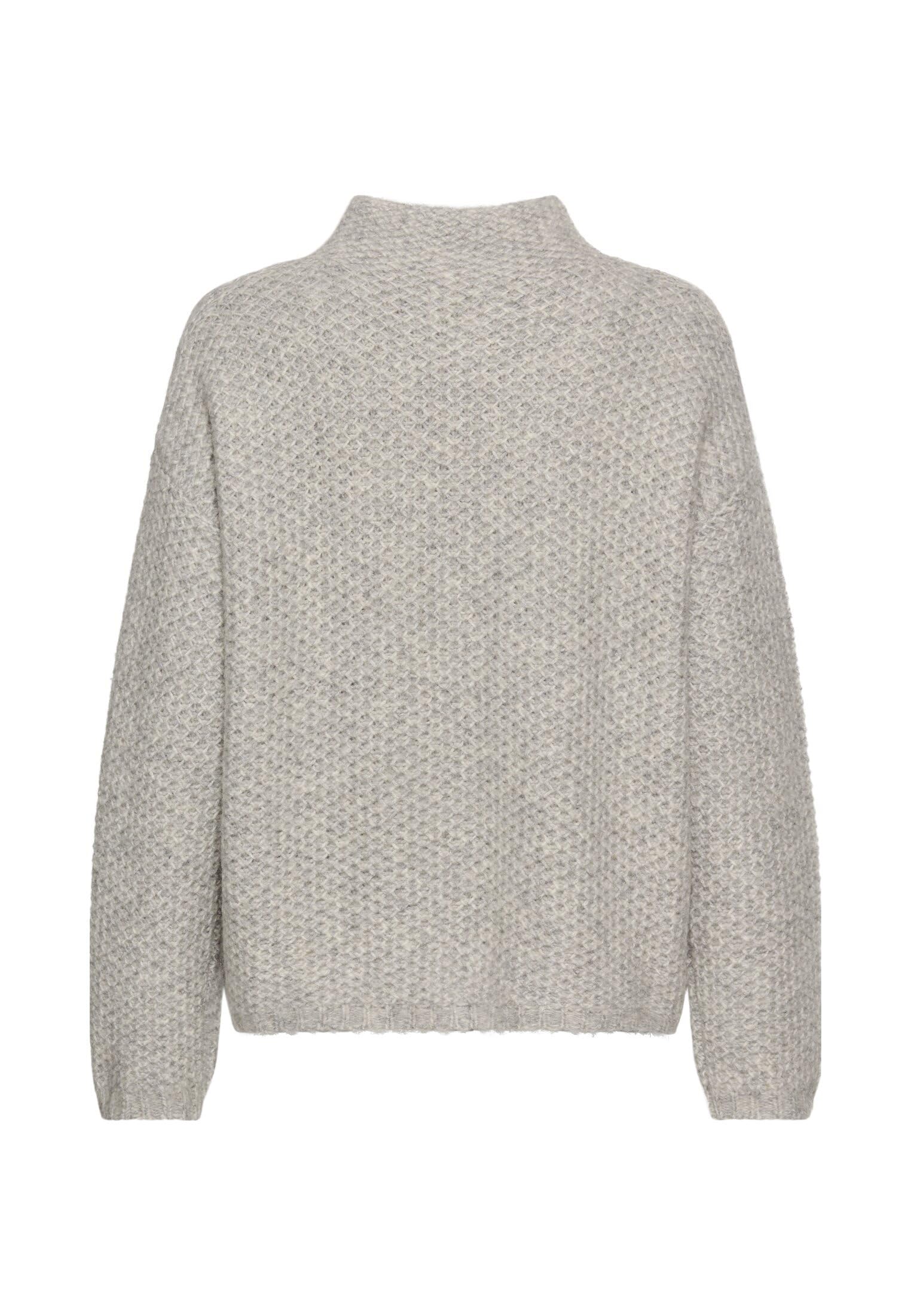 camel active Damen Strickpullover mit Stehkragen