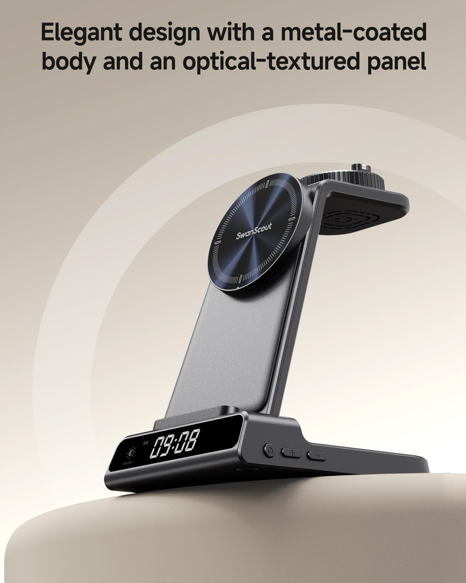 Caricatore per Garmin Watch, Caricatore Wireless Magnetico per iPhone 17 16 15 14, Stazione di Ricarica 3 in 1 per Garmin Fenix, Venu, Forerunner, Vivoactive e Instinct, AirPods Pro 3/4 (No Adapter)