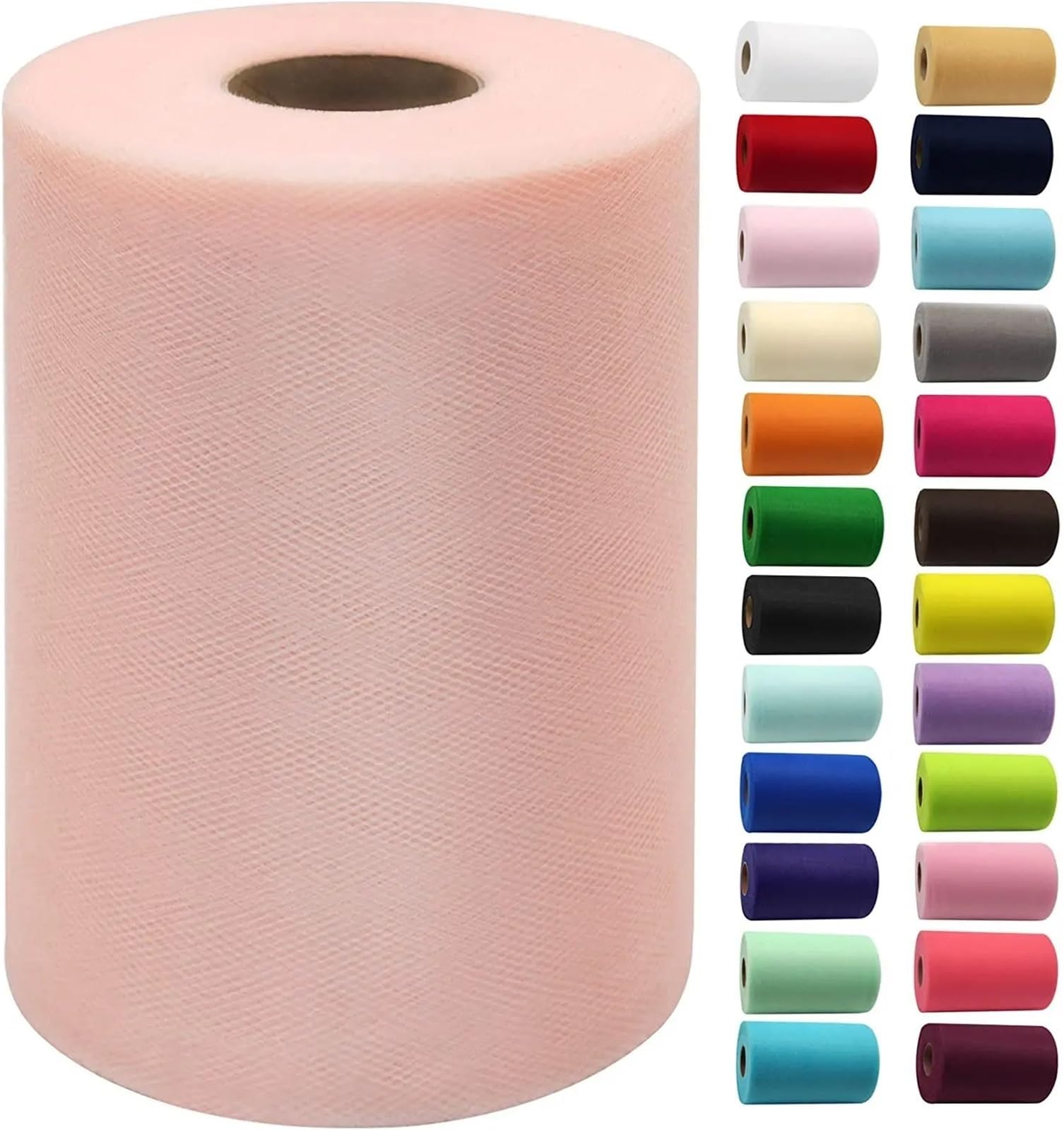 Tulle Fabric Roll White Tulle Fabric 15cm by 200 YD Spool Ribbon for DIY Wedding Decorations Craft Supplies(Color10)