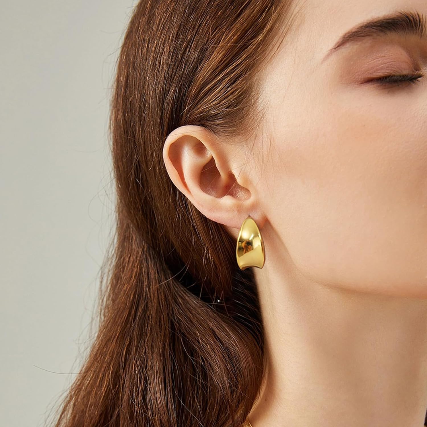 Ritach Gold Chain Earrings for Women Trendy Dainty 925 Sterling Silver Post 14k Gold Plated Chain Tassel Dangle Hoop Earrings for Gifts - Image 6