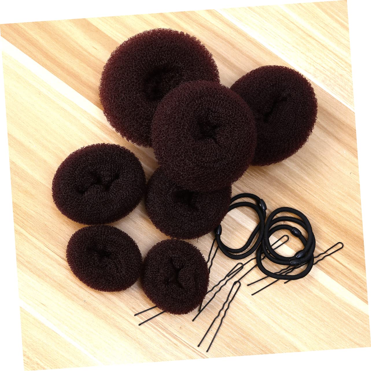 LALAFINA 3pezzi Accessori Per Acconciature Donuts e Fasce Per Per Chignon e Speciali Include U- Per Ottimale