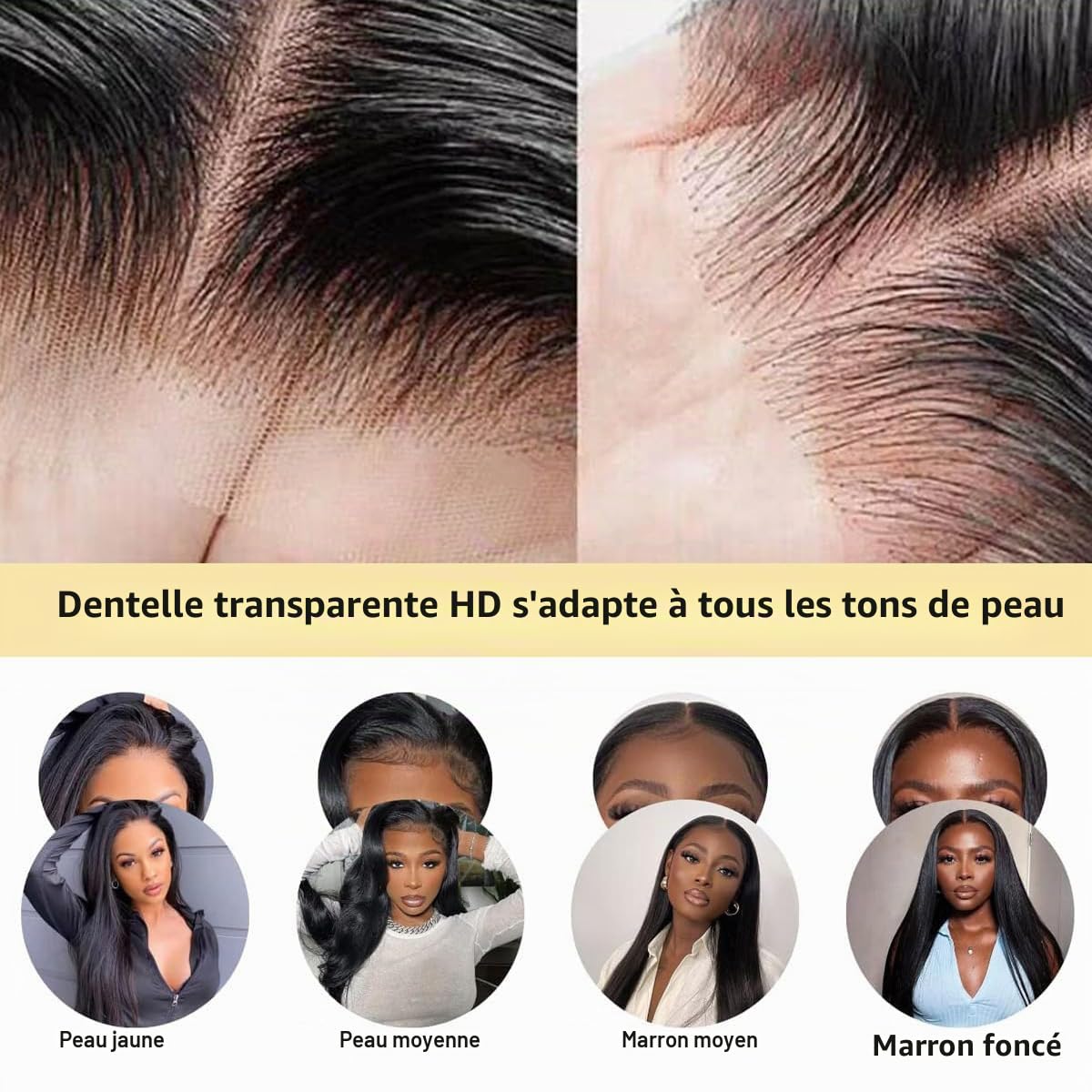 Perruque Femme Naturelle 13x6 HD Lace Front Wigs Human Hair 22 Pouces,180% Density Straight Perruque Cheveux Humain Pre Plucked With Baby Hair Lace Wig Human Hair Natural Color for Black Women