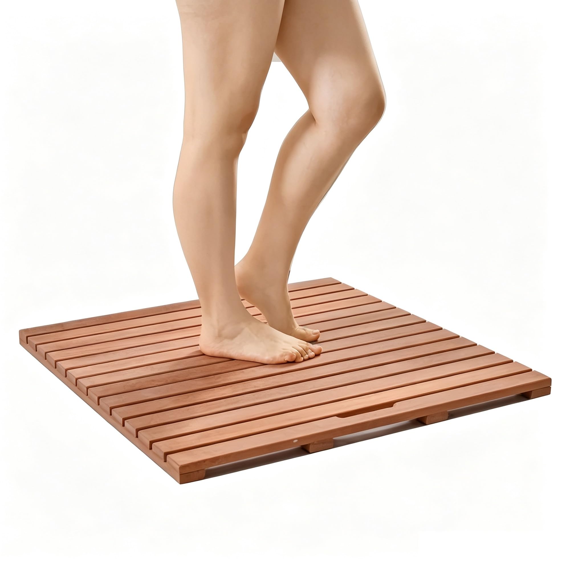 Alfombra De Madera Antideslizante para Baño (Uso En Interiores Y Exteriores)