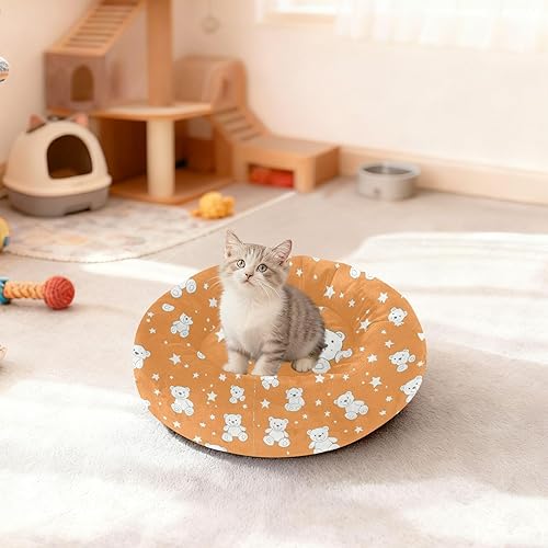 Miniatura 3 de Cartoon Cute White Teddy Bear Stars Warm & Cozy Pet Dog Bed fluffier Dog Pillow Bed for Small Size Pets Supplies Camas para mascotas Grandes