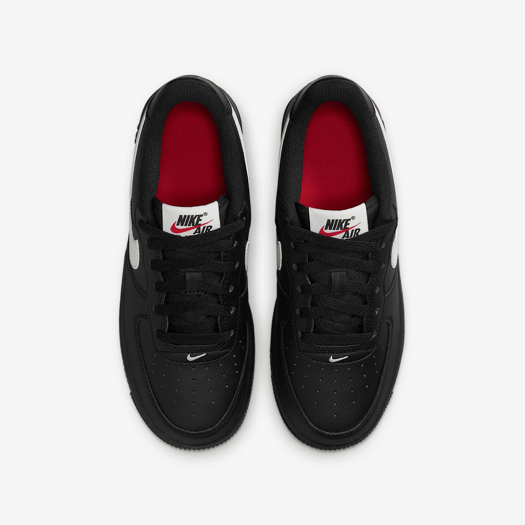 Nike Scarpe Air Force 1 per bambini (ragazzo) (HV6359-001, nero/rosso universitario/fantasma), nero, 7 Big Kid