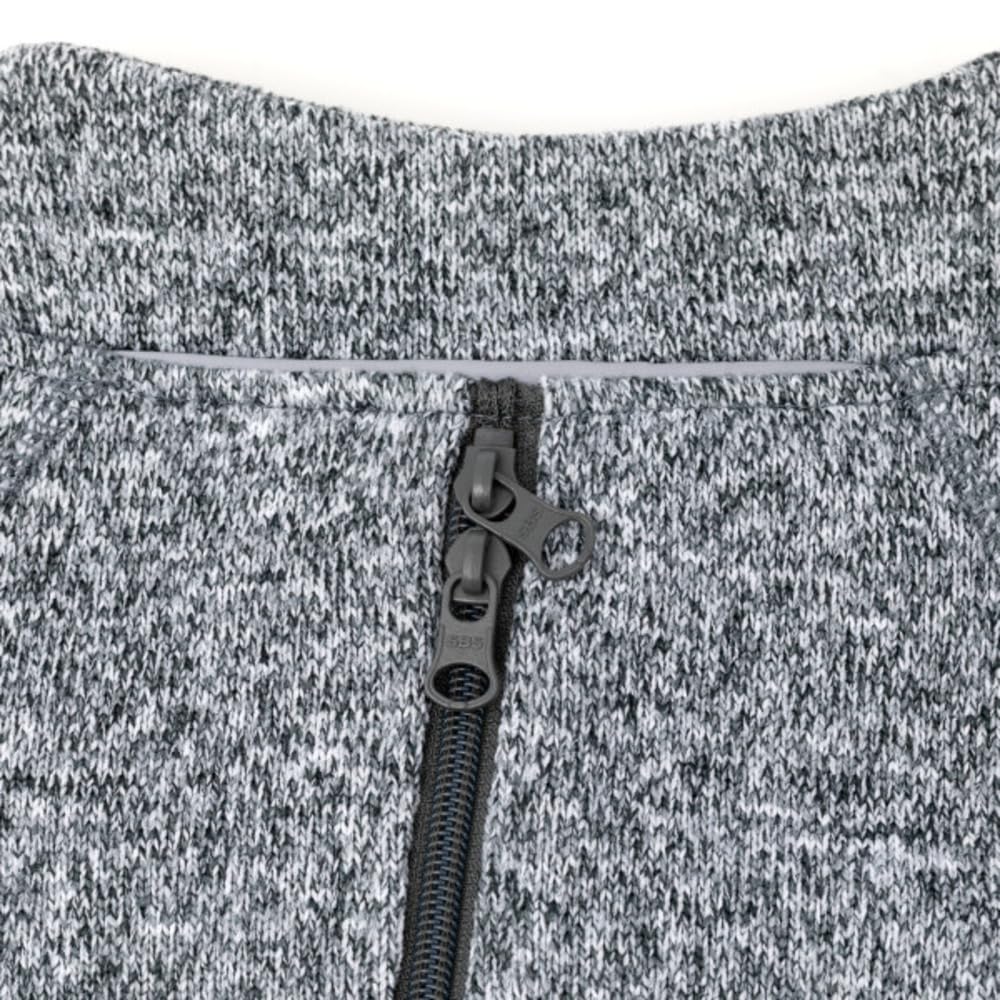 Kurgo CORE Hundepullover, Ganzjahrespullover für Hunde, Hunde-Fleece-Weste, Strickfleece-Haustierjacke, Fleecefutter, leicht, Reißverschlussöffnung für Geschirr, verstellbarer Hals, Schwarz, Größe XL