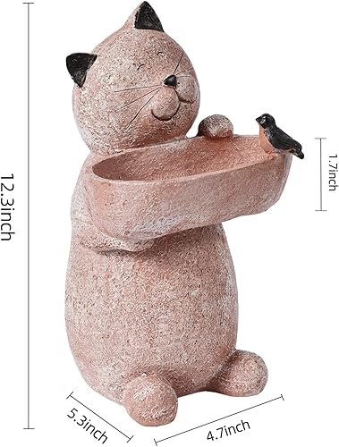 Miniatura 3 de Estatua de jardín para gatos decoración al aire libre esculturas de gato decoración de jardinería decoración de césped regalos para mujeres 123