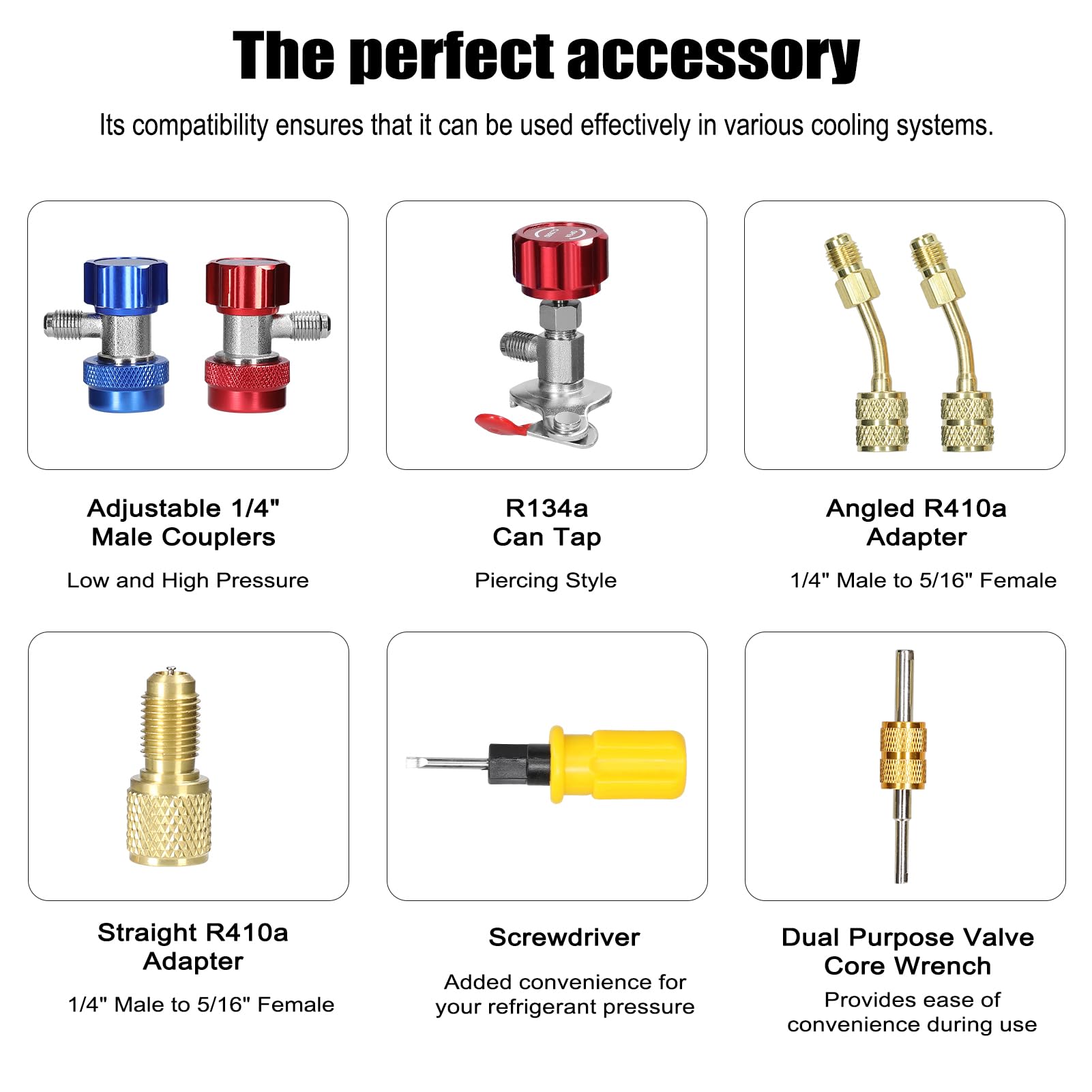 Weytoll Kit Ricarica Aria Condizionata Auto con 1.5m Tubi per Auto Strumenti Diagnostici, manometro a doppio valore a 4 vie per refrigerante R22/R134a/R410a