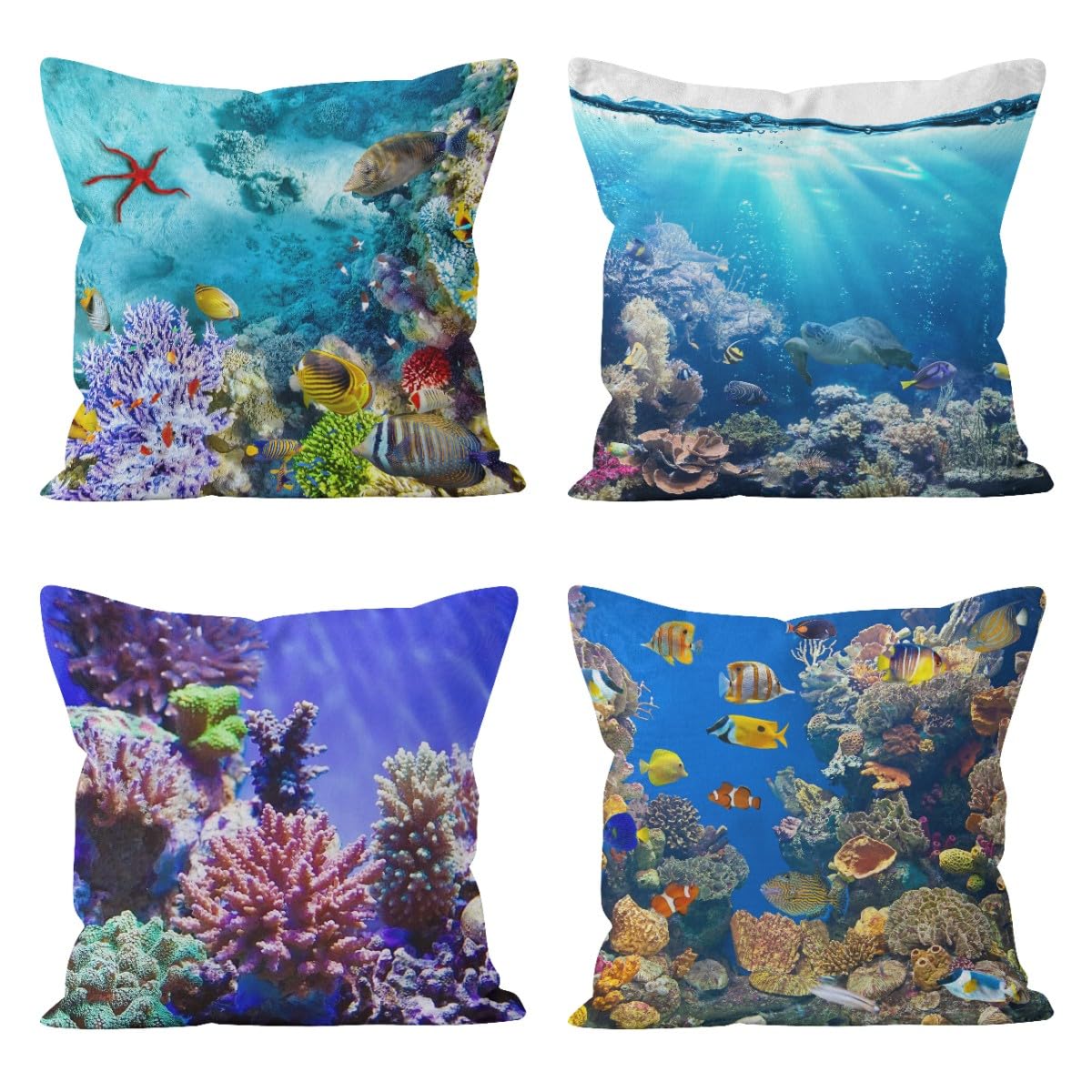 Housse de coussin lin et coton 50x50cm taie d'oreiller matelassée satiné