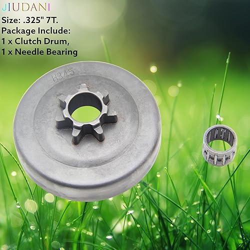 Miniatura 2 de Jaula de aguja de tambor de embrague estriado (.325"-7T) para motosierras Husqvarna 340, 345, 350, 351, 353, EPA 445, 450, 445E, 450E, 2145, 2150 y