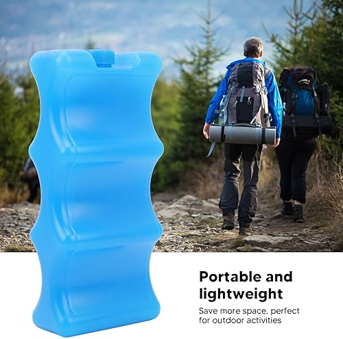 Miniatura 3 de Bolsas de hielo para lonchera, 2 piezas reutilizables con forma contorneada para mamá trabajadora de leche materna, paquetes fríos delgados de larga