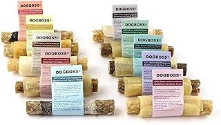 DOGBOSS 100% Natural Filled Chew Rolls in Various Sizes and Flavours (Set of 10, 13 cm) product image