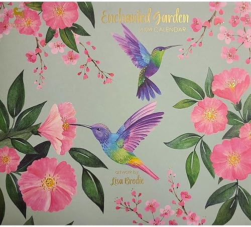 Miniatura 3 de NIQUEA.D, Calendario de pared 2024 con espiral de jardín encantado