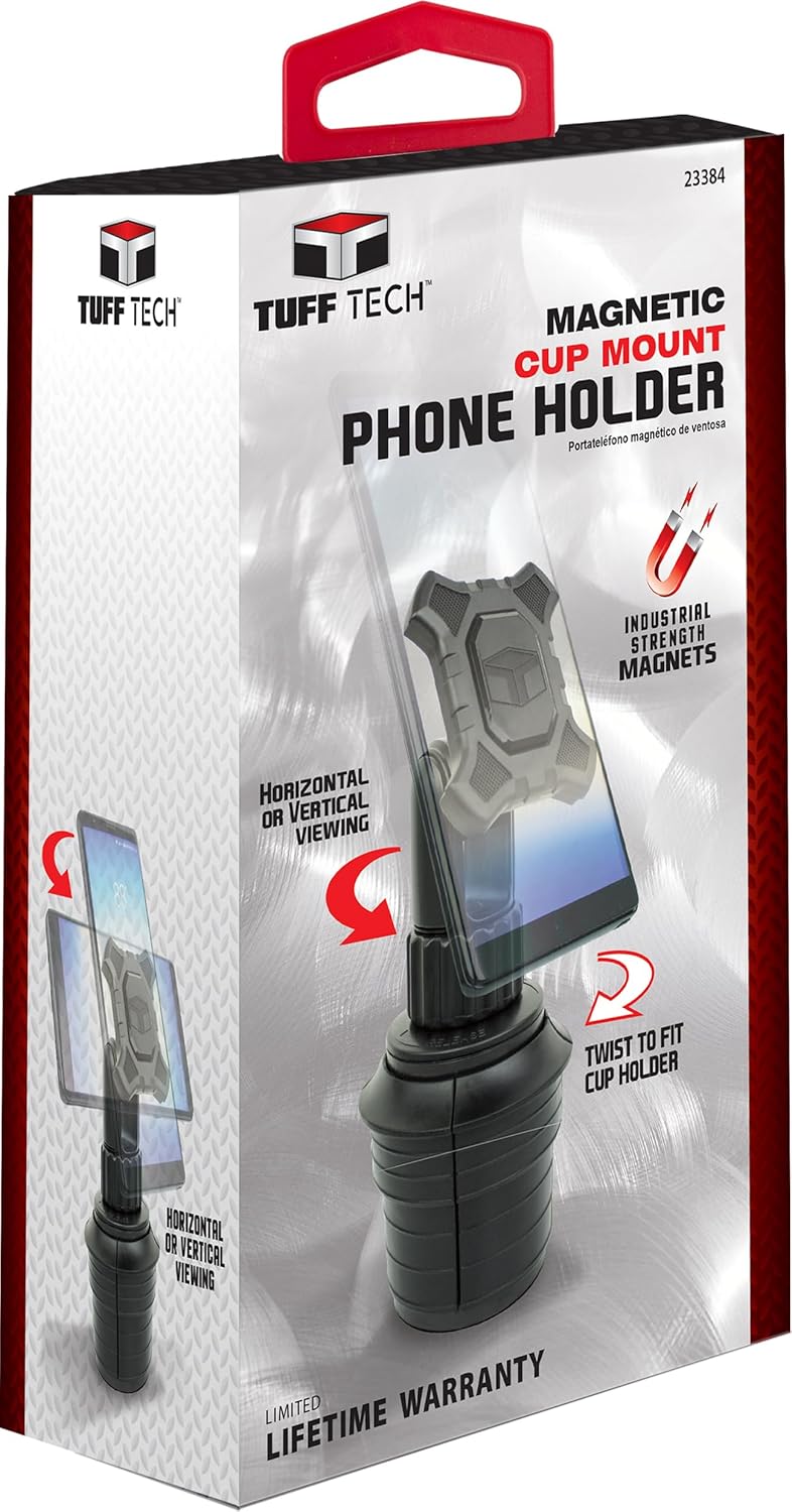 Tuff Tech 23384 Heavy Cup Mount Magnetic Phone Holder