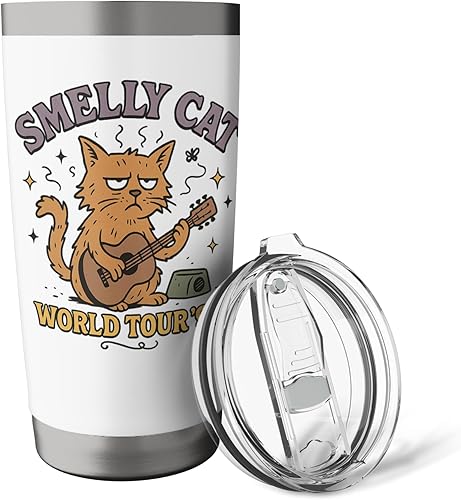 Miniatura 5 de Funny Cat 90s Nostalgia Retro Sitcom Feline Humor Graphic Stainless Steel Insulated Tumbler