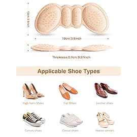 Heel Pads for Women - 6 Pairs Loose Shoe Inserts for Heel Pain Relief & Blisters Prevention (Black)