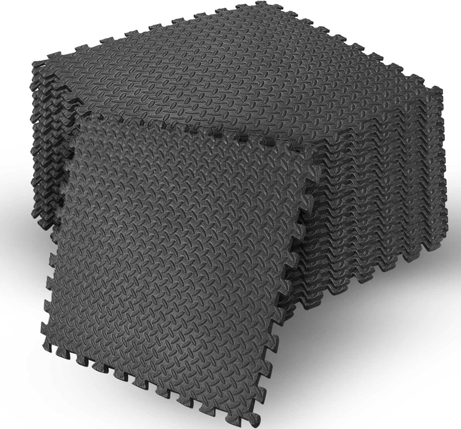 ZYBUX - Mat Gym Flooring Mat, Foam Exercise Mats, Interlocking Puzzle EVA Floor Tiles, Non slip Rubber Cushion For Home Workout, 24"X24" (60x60cm) (48 TILES (192 SQUARE FEET))