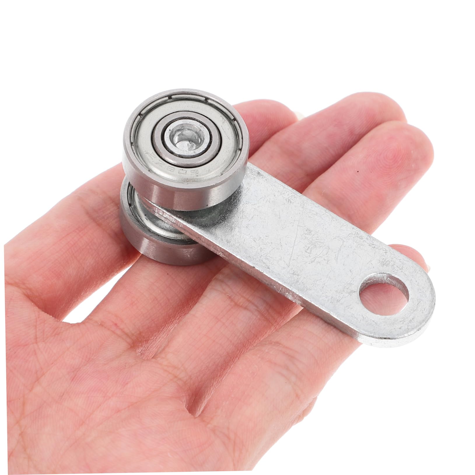 POPETPOP Roulettes De Porte Coulissante Poulie De Plafond Amovible Double Roue Pour Porte De Grange Rail De Guidage Système Anti-affaissement