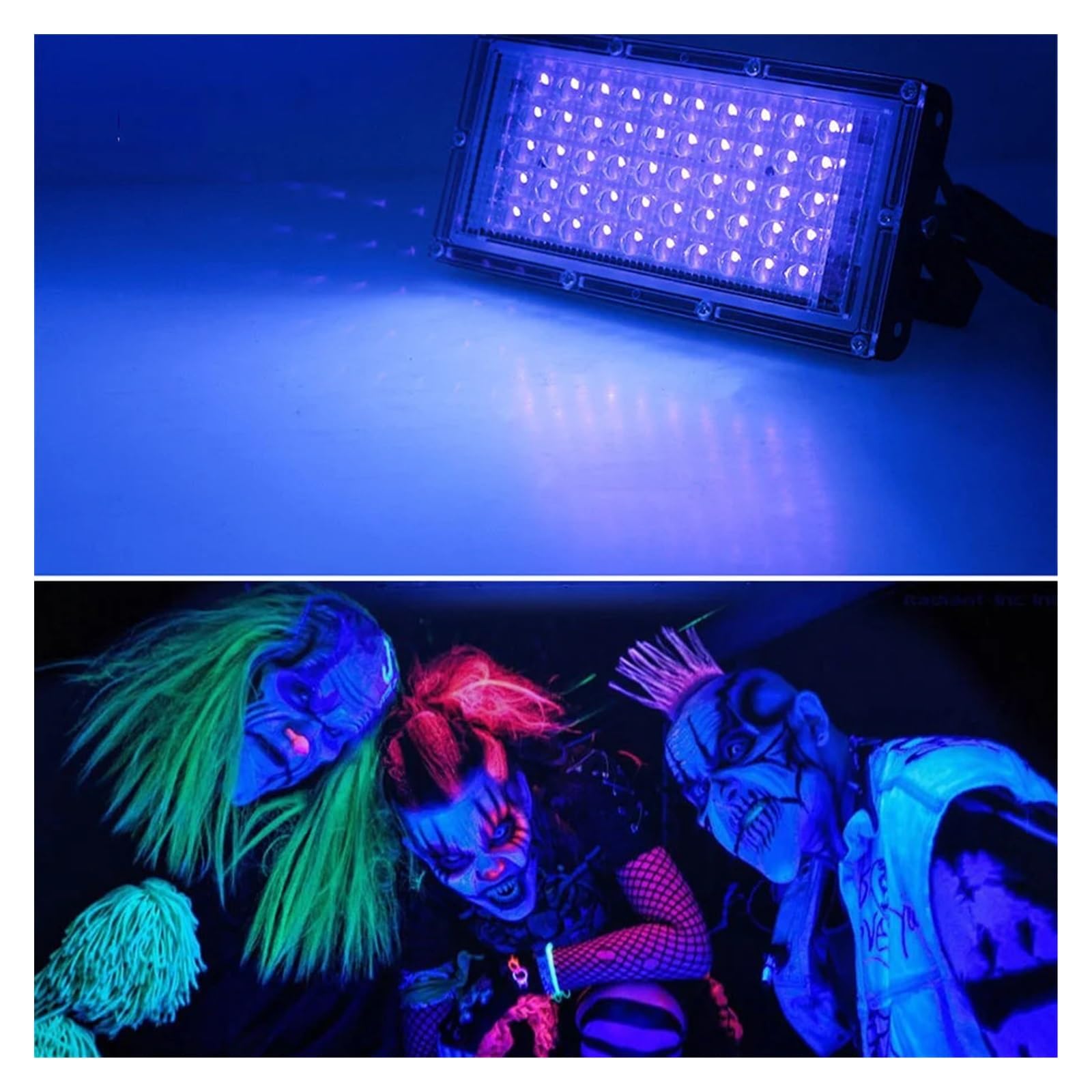 Lampa utwardzająca UV, 50/100/200/300W LED Reflektor UV 395nm Wodoodporna Lampa Ultrafioletowa Utwardzana Do Blasku Impreza Sceniczna Taniec Dekoracje Ślubne(300W)