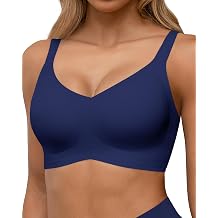 HORISUN Seamless Bras Full Coverage Wireless Push Up Bra for Women No Underwire Comfort V Neck Bralettes with Support