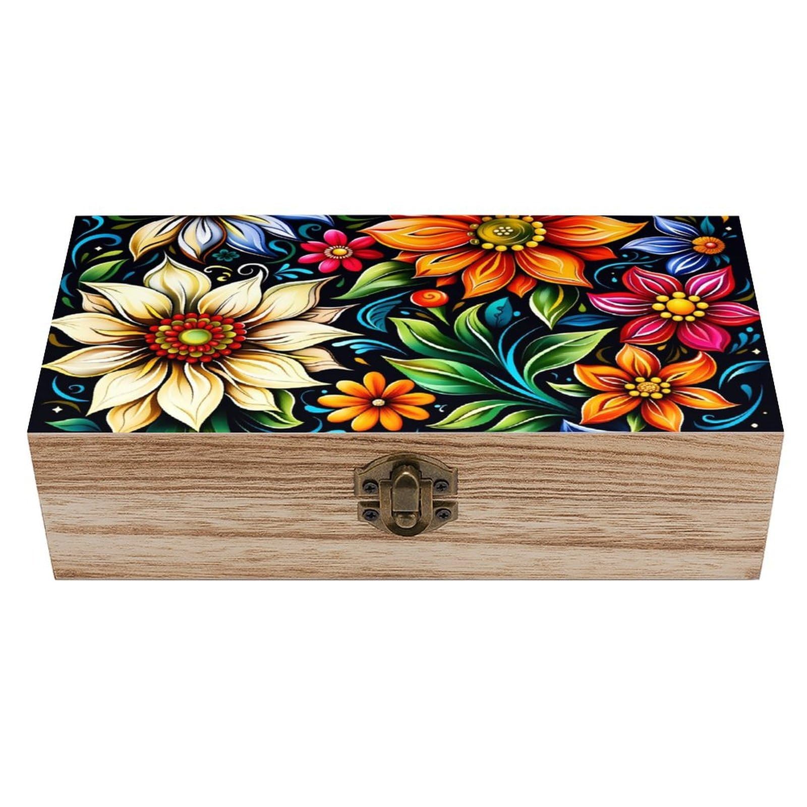 asbwuo Features A Lovely Floral Vintage Wooden Keepsake Box