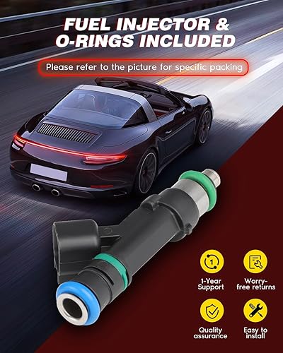 Miniatura 7 de Juego de 8 inyectores de combustible ANGLEWIDE FJ721 para 2006-2011 para Buick para Lucernepara Cadillac para DTS 4.6L, 2007-2009 para Cadillac para