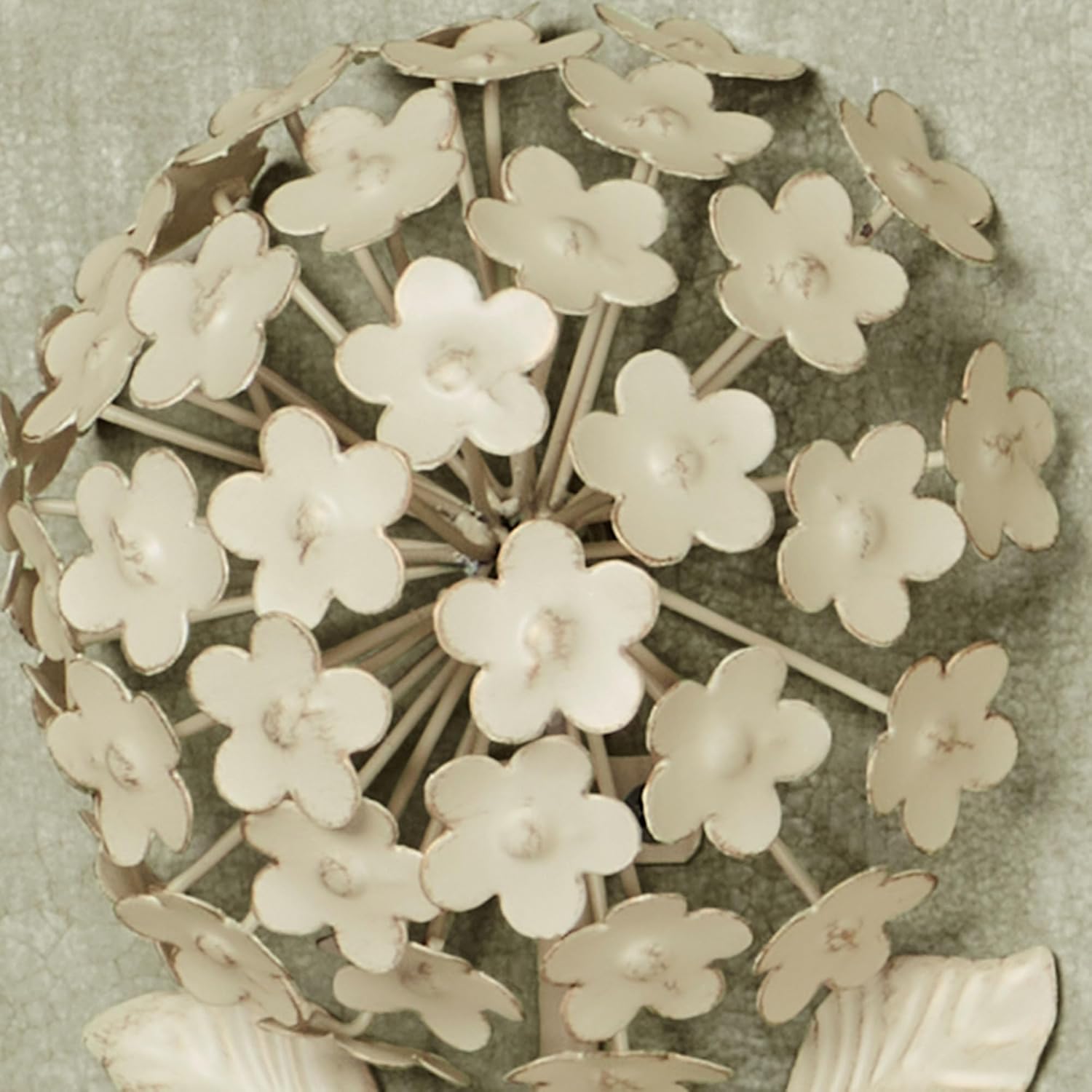 Creamy Gold Hydrangea Floral Towel Ring