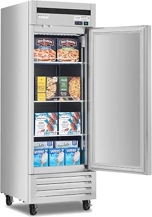 BODEGA 27-Inch Commercial Freezer, 19.14 Cu.ft Stainless Steel Reach-in Upright Freezer -10°F to 10°F