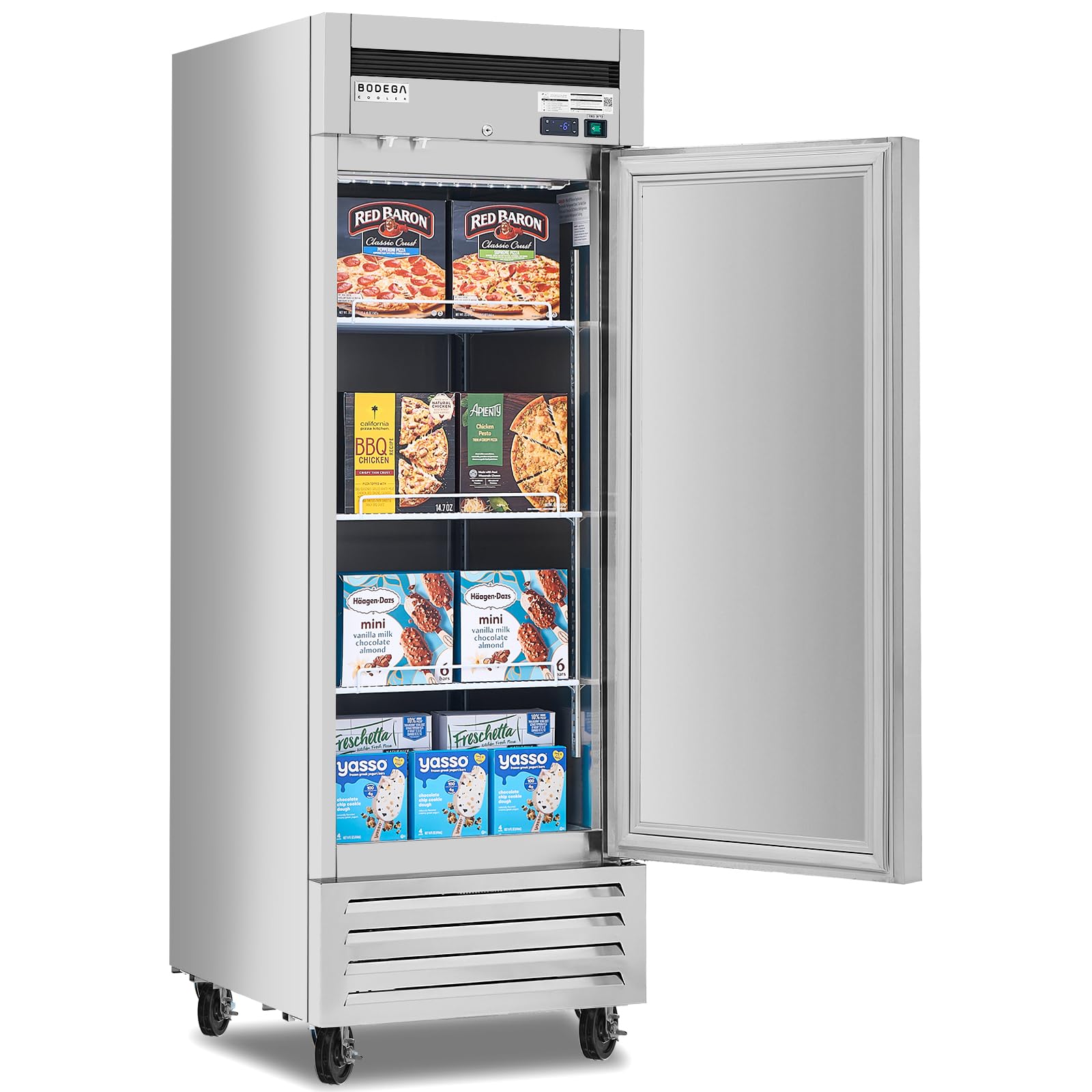 BODEGACOOLER 19.14 Cu.Ft Reach-in Freezer, Stainless Steel Single Door