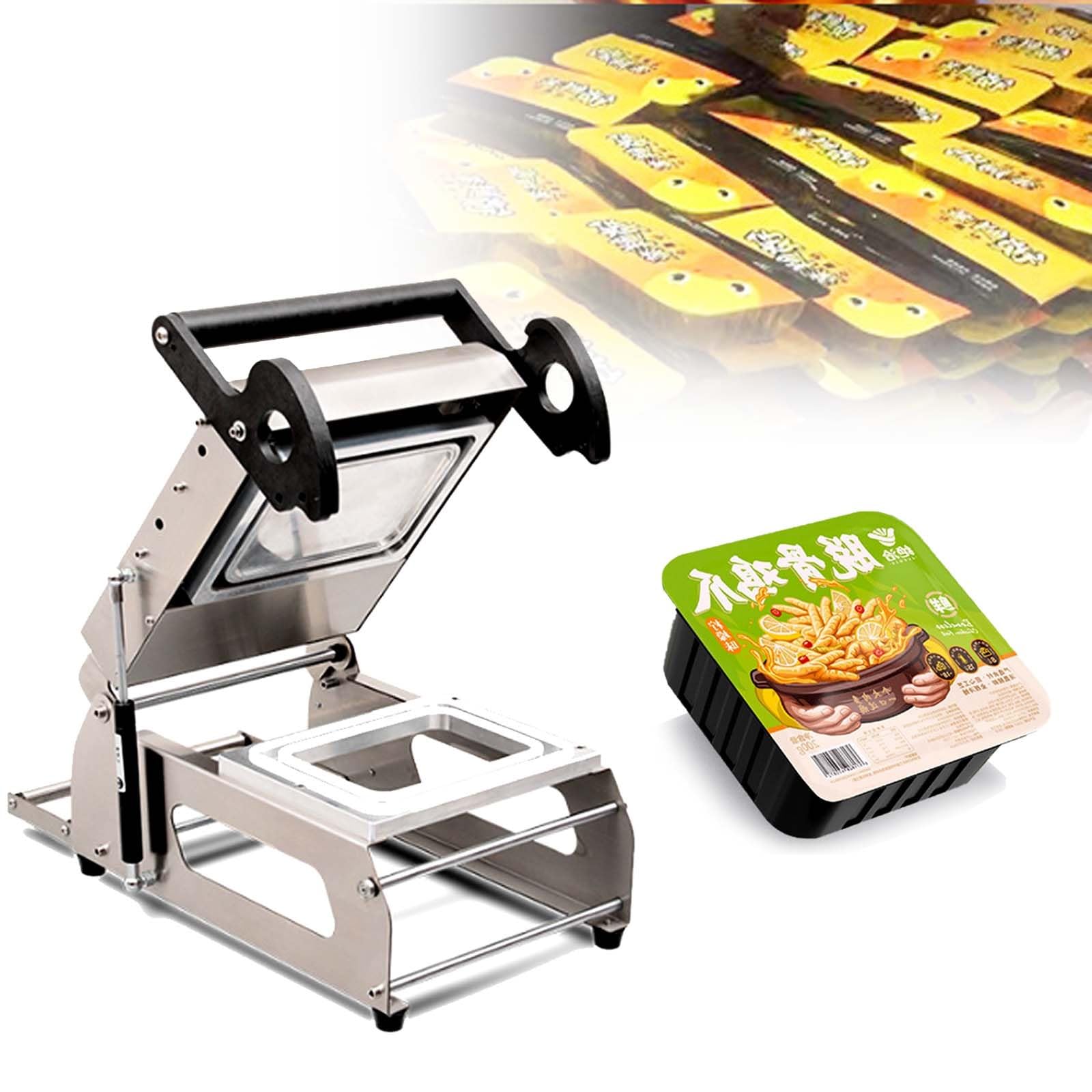 Machine De Scellage De Plateaux Manuelle Professionnelle, Scelleuse Thermique Semi-Automatique Emballage Alimentaire, Vitesse 7-8 Fois Minute Pour Boîtes À Emporter Plats Cuisinés