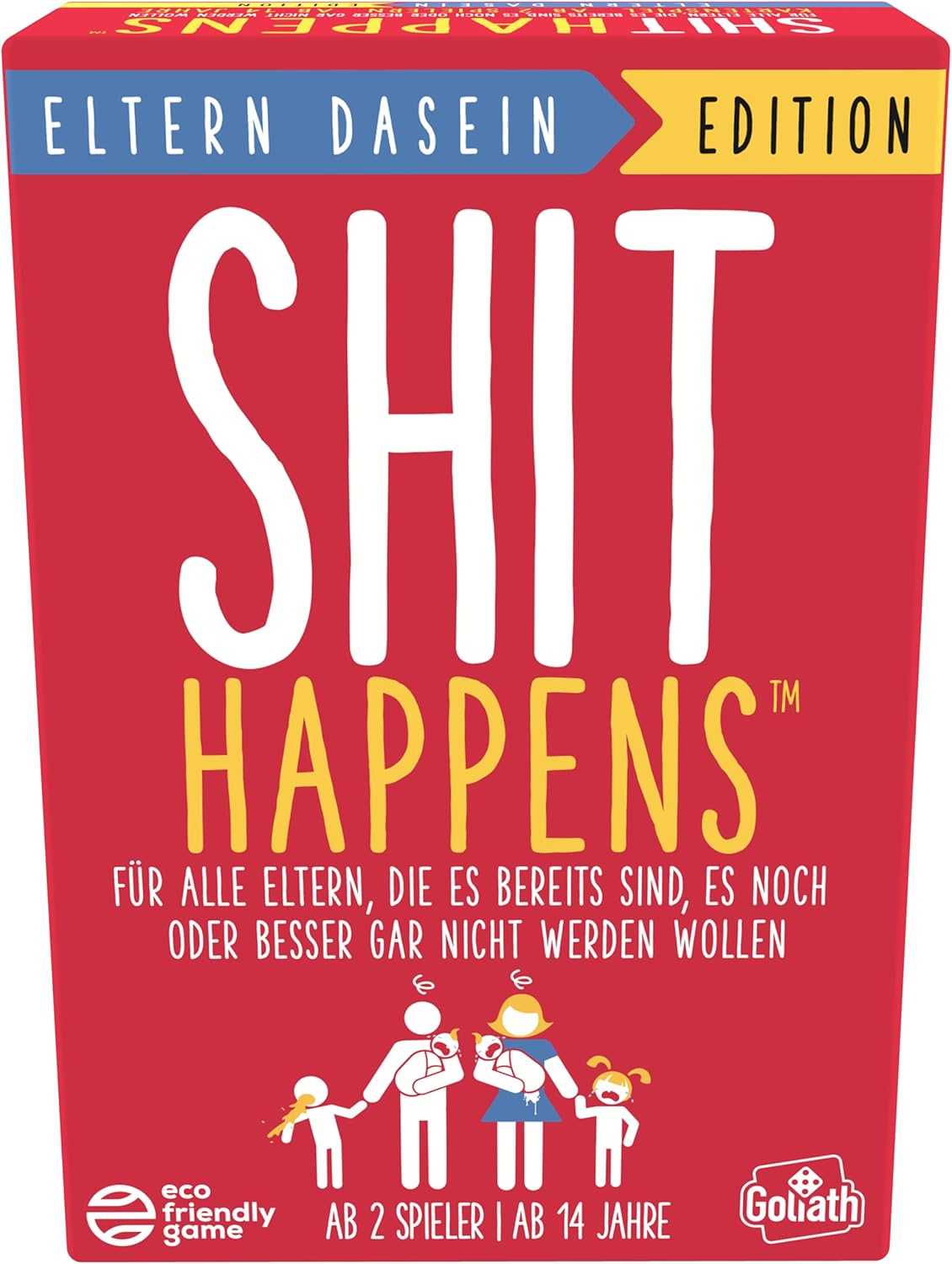 Goliath Happens Eltern Dasein Edition, Kartenspiel AB 14 Jahren, Gesellschaftsspiele für 2 Oder Mehr Spieler