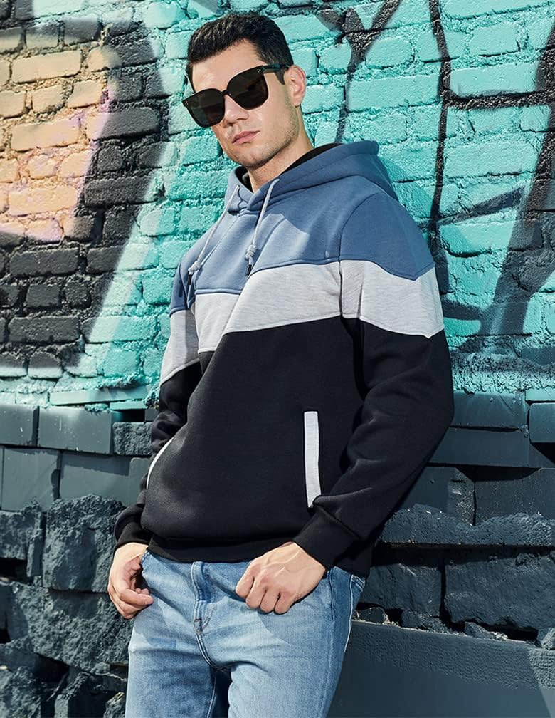 Tebreux Men's Jogging Tracksuit 2 Piece Athletic Outfit Hoodie Sports Sweatsuit Pullover Suit Sets