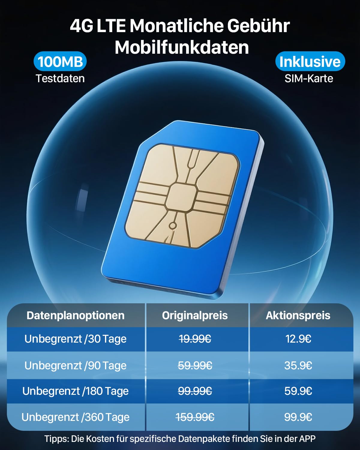 4G LTE Überwachungskamera Aussen Solar mit SIM Karte + 64GB Kartenspeicher - 2K HD 4MP PTZ Solar Kamera Outdoor Kabellose, Automatische Nachverfolgung, Farb-Nachtsicht, IP66 (Ohne WLAN)